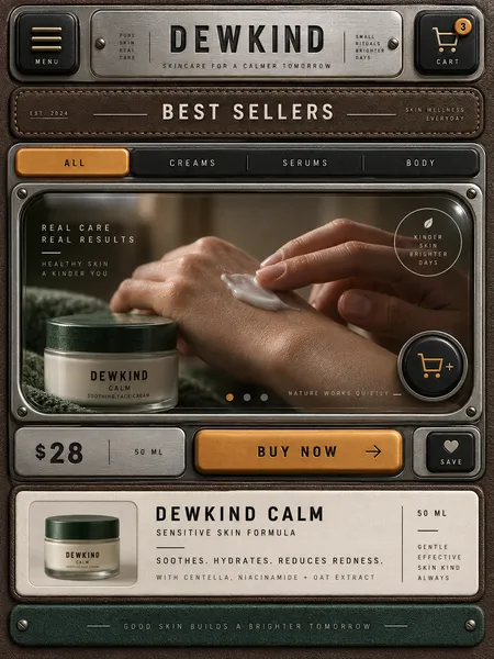 Skeuomorphic Material Interface
