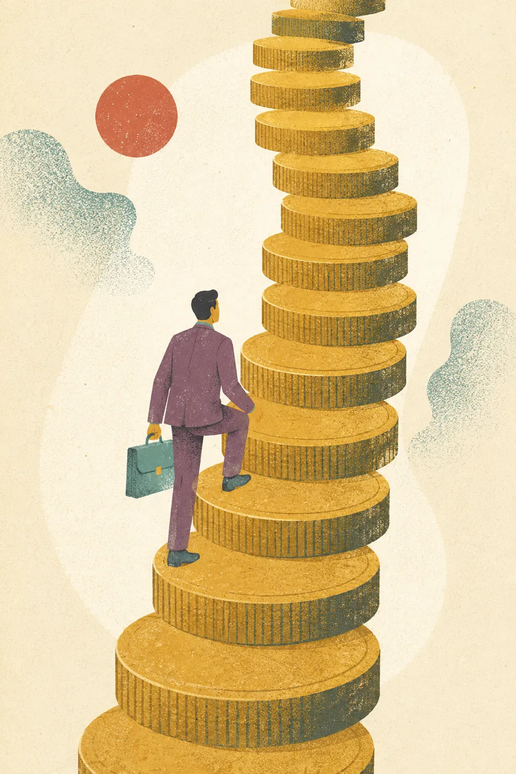 A finance concept holding the same textured editorial look.