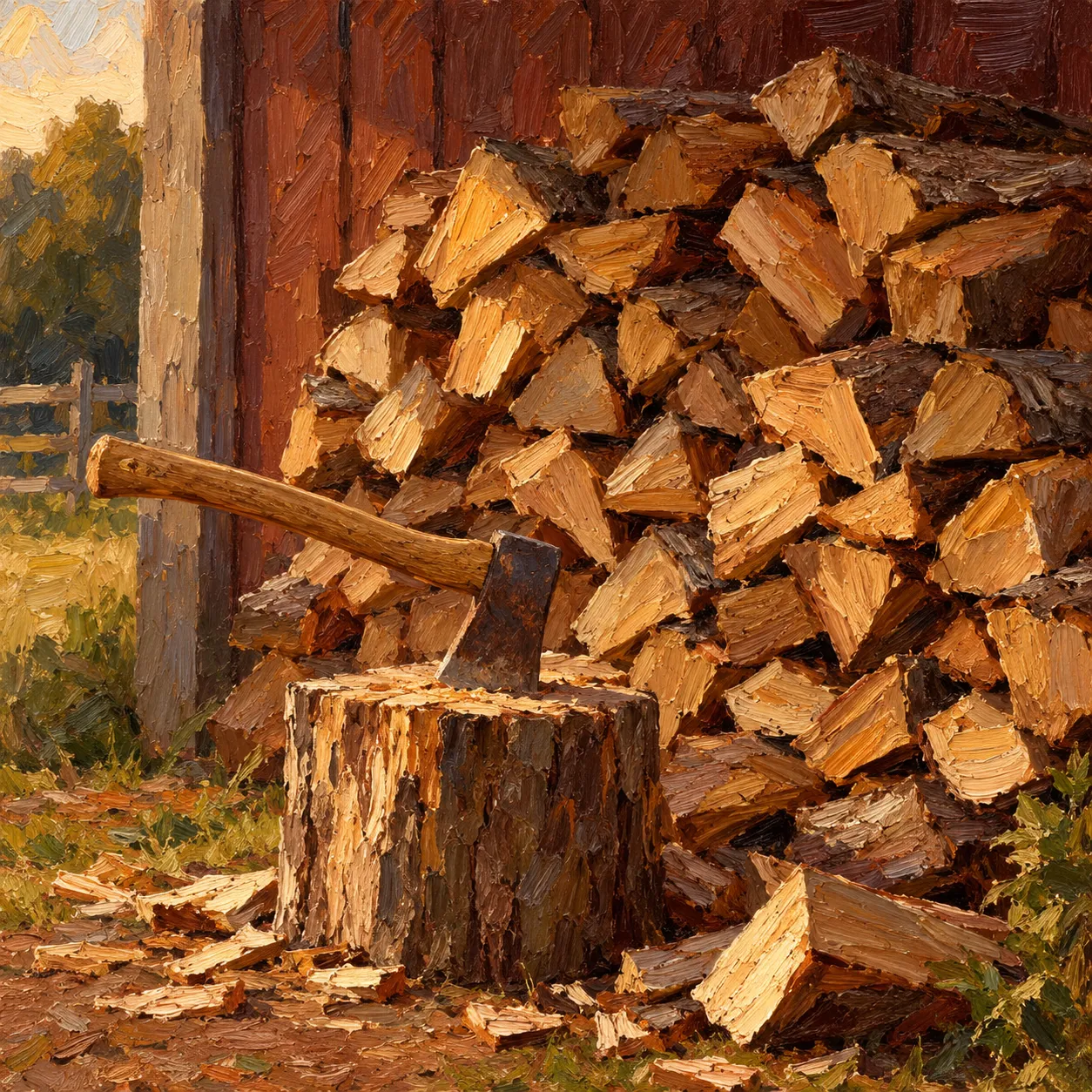 The warm ground grins through wherever the paint is laid thin.