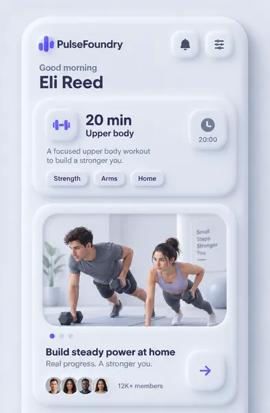 Soft Extruded Neumorphic UI