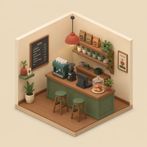 Isometric Room Diorama