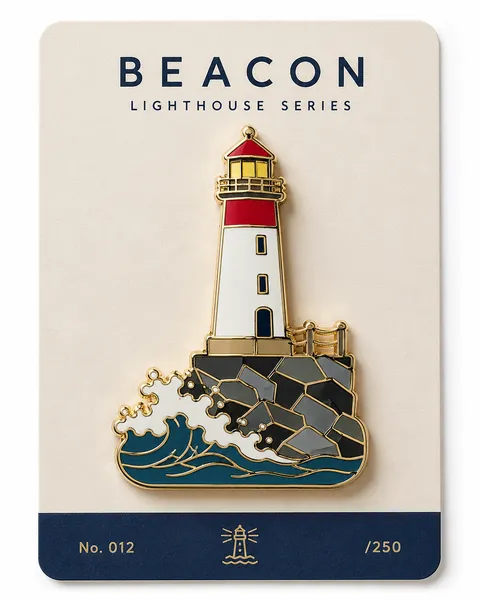 Hard-Enamel Pin on Backing Card