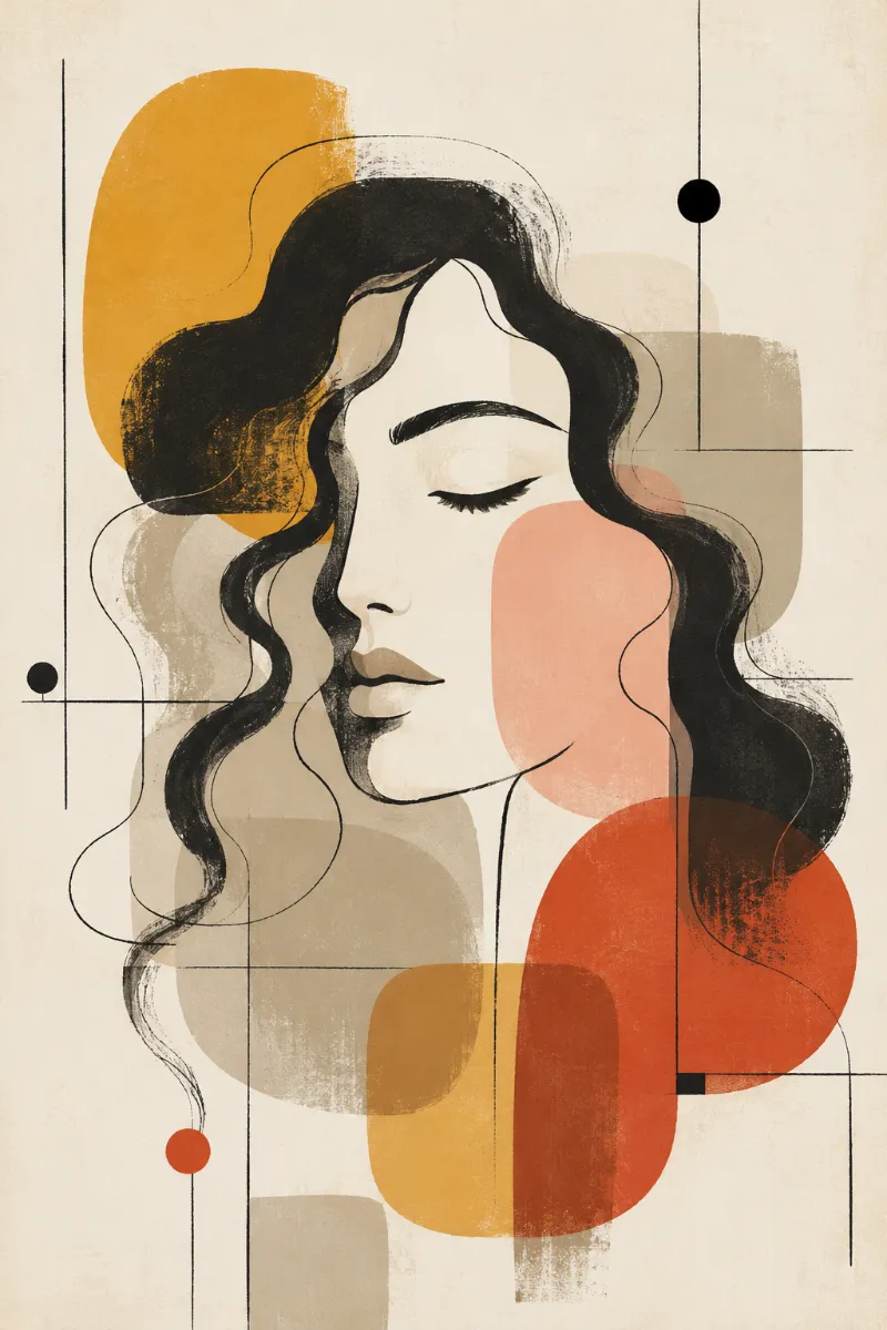 Portrait of a woman with long, curly hair.