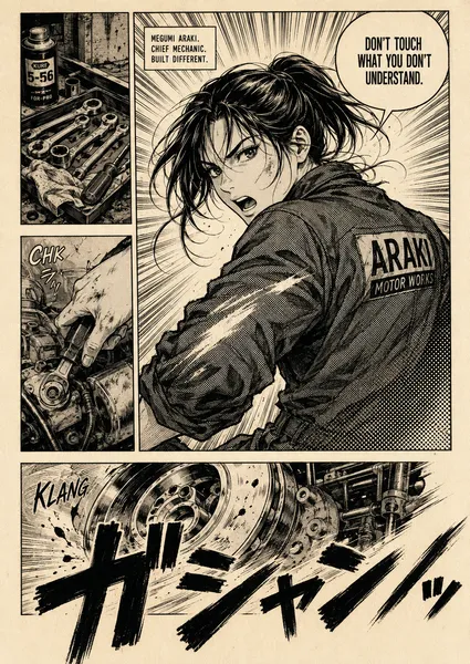Screentone Manga Panel