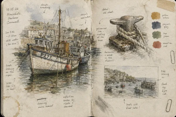 Annotated Sketchbook Page