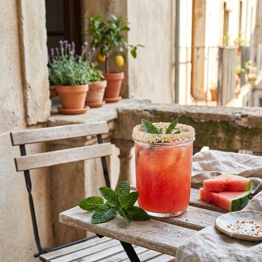 regenerate the attached drink, summer outside balcony
